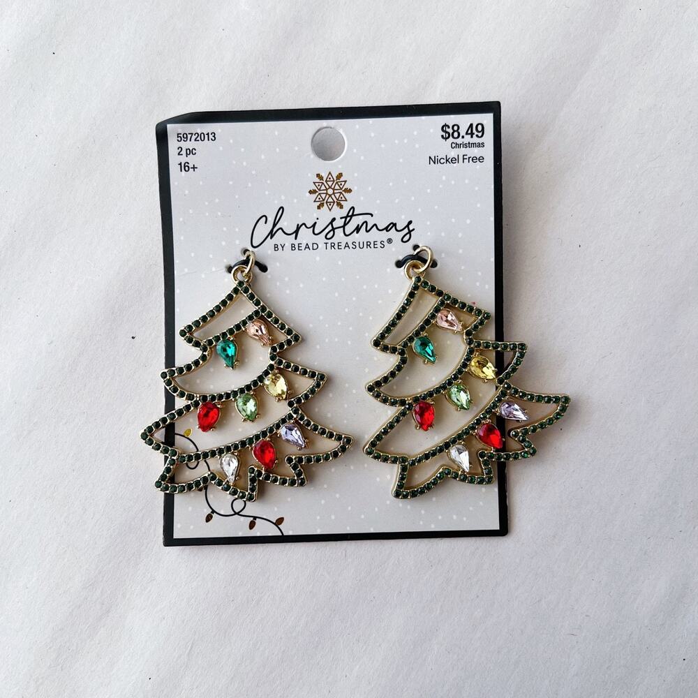 Christmas Tree Pendants NEW Bead Treasures Jeweled Jewelry Making Crafting